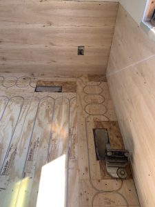 radiant heated floors installation